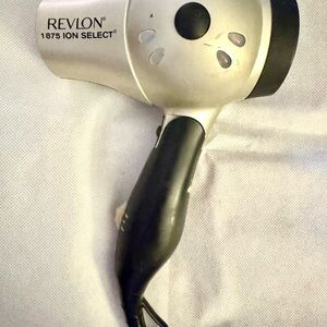 Revlon 1875W Folding Handle Ionic Travel Hair Dryer – Black & Silver